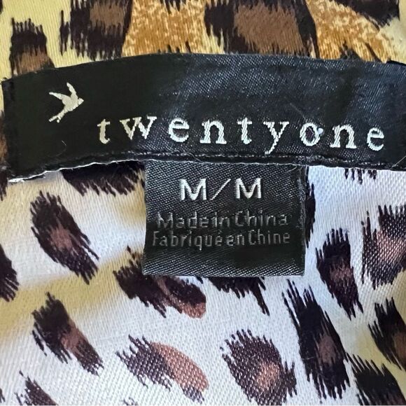 Twenty One Leopard Satin Double Breasted Trench Coat Jacket M - Picture 3 of 10